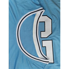 Boys' Basketball Jersey Vest, Blue And White Sports Polyester Breathable Training Vest, Suitable For Sports Teams, Casual Loose Sportswear, Suitable For Outdoor Activities, Running, Gatherings - Suitable For All Seasons