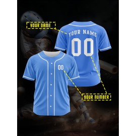 [Polyester Jersey] 100% Polyester Customizable Youngsters Baseball Jersey | Breathable & Washable, All-Over Print, Loose Fit, Sports & Casual Style for Boys & Girls | Perfect for Parties, Beach, Festive Occasions, Party Attire|Sporty Outfit