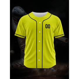 [Polyester Jersey] 100% Polyester Customizable Youngsters Baseball Jersey | Breathable & Washable, All-Over Print, Loose Fit, Sports & Casual Style for Boys & Girls | Perfect for Parties, Beach, Festive Occasions, Party Attire|Sporty Outfit