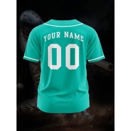 [Polyester Jersey] 100% Polyester Customizable Youngsters Baseball Jersey | Breathable & Washable, All-Over Print, Loose Fit, Sports & Casual Style for Boys & Girls | Perfect for Parties, Beach, Festive Occasions, Party Attire|Sporty Outfit