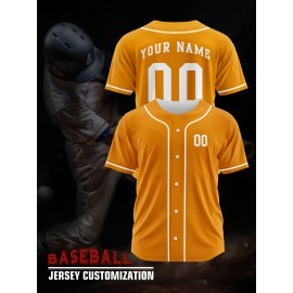 [Polyester Jersey] 100% Polyester Customizable Youngsters Baseball Jersey | Breathable & Washable, All-Over Print, Loose Fit, Sports & Casual Style for Boys & Girls | Perfect for Parties, Beach, Festive Occasions, Party Attire|Sporty Outfit