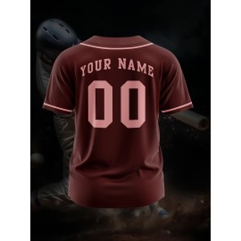 [Polyester Jersey] 100% Polyester Customizable Youngsters Baseball Jersey | Breathable & Washable, All-Over Print, Loose Fit, Sports & Casual Style for Boys & Girls | Perfect for Parties, Beach, Festive Occasions, Party Attire|Sporty Outfit