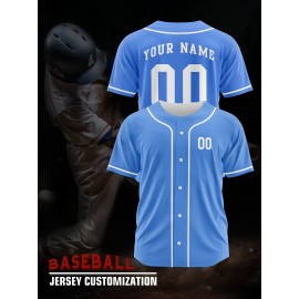 [Polyester Jersey] 100% Polyester Customizable Youngsters Baseball Jersey | Breathable & Washable, All-Over Print, Loose Fit, Sports & Casual Style for Boys & Girls | Perfect for Parties, Beach, Festive Occasions, Party Attire|Sporty Outfit