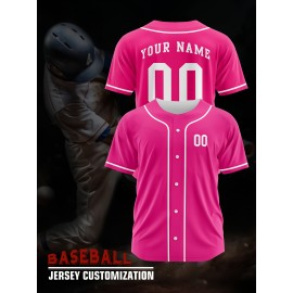 [Polyester Jersey] 100% Polyester Customizable Youngsters Baseball Jersey | Breathable & Washable, All-Over Print, Loose Fit, Sports & Casual Style for Boys & Girls | Perfect for Parties, Beach, Festive Occasions, Party Attire|Sporty Outfit