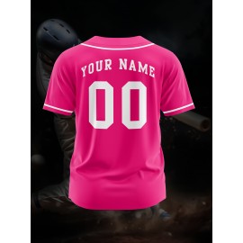 [Polyester Jersey] 100% Polyester Customizable Youngsters Baseball Jersey | Breathable & Washable, All-Over Print, Loose Fit, Sports & Casual Style for Boys & Girls | Perfect for Parties, Beach, Festive Occasions, Party Attire|Sporty Outfit