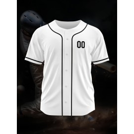 [Polyester Jersey] 100% Polyester Customizable Youngsters Baseball Jersey | Breathable & Washable, All-Over Print, Loose Fit, Sports & Casual Style for Boys & Girls | Perfect for Parties, Beach, Festive Occasions, Party Attire|Sporty Outfit