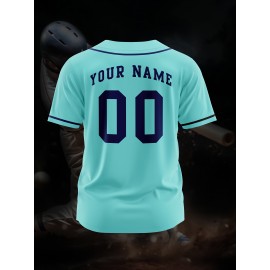 [Polyester Jersey] 100% Polyester Customizable Youngsters Baseball Jersey | Breathable & Washable, All-Over Print, Loose Fit, Sports & Casual Style for Boys & Girls | Perfect for Parties, Beach, Festive Occasions, Party Attire|Sporty Outfit