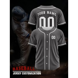 [Polyester Jersey] 100% Polyester Customizable Youngsters Baseball Jersey | Breathable & Washable, All-Over Print, Loose Fit, Sports & Casual Style for Boys & Girls | Perfect for Parties, Beach, Festive Occasions, Party Attire|Sporty Outfit