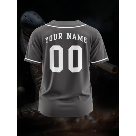 [Polyester Jersey] 100% Polyester Customizable Youngsters Baseball Jersey | Breathable & Washable, All-Over Print, Loose Fit, Sports & Casual Style for Boys & Girls | Perfect for Parties, Beach, Festive Occasions, Party Attire|Sporty Outfit