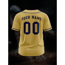 [Polyester Jersey] 100% Polyester Customizable Youngsters Baseball Jersey | Breathable & Washable, All-Over Print, Loose Fit, Sports & Casual Style for Boys & Girls | Perfect for Parties, Beach, Festive Occasions, Party Attire|Sporty Outfit
