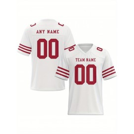Customized football jerseys, personalized football shirts, printed and sewn names and numbers, personalized football and tennis jerseys, outdoor sports matches