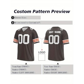 Customized football jerseys, personalized football shirts, printed and sewn names and numbers, personalized football and tennis jerseys, outdoor sports matches