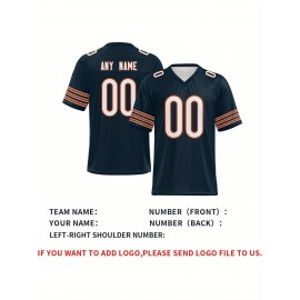 Customized football jerseys, personalized football shirts, printed and sewn names and numbers, personalized football and tennis jerseys, outdoor sports matches