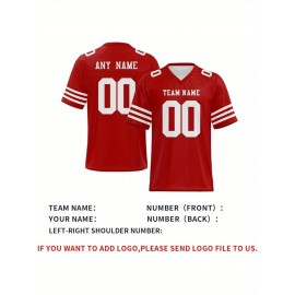 Customized football jerseys, personalized football shirts, printed and sewn names and numbers, personalized football and tennis jerseys, outdoor sports matches