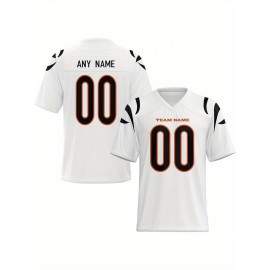 Customized football jerseys, personalized football shirts, printed and sewn names and numbers, personalized football and tennis jerseys, outdoor sports matches