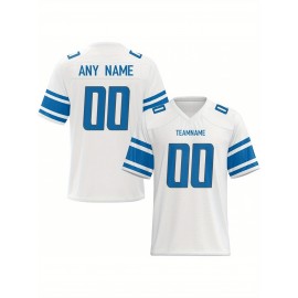 Customized football jerseys, personalized football shirts, printed and sewn names and numbers, personalized football and tennis jerseys, outdoor sports matches