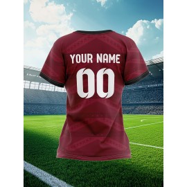 Custom Women's Soccer Jersey - Personalized Team & Name Customization, Plus-Size Football Shirt with Quick-Dry Fabric, Breathable Training Top for Women's Teams, Games, Practice - Athletic Apparel, Comfortable Fit