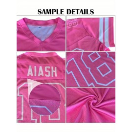 Customized football jerseys with personalized printed names and numbers. Customized large-sized Women's sports uniforms and sweatshirts are suitable for sports, outdoor sports, sports clothing, event clothing, sports style, and durable sports clothin