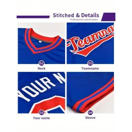 Customizable Plus Size V-Neck Baseball Jacket - Personalized Name & Number Stitched Design, Red/Black Contrast, Comfortable Non-Stretch Fabric, Breathable Summer Sports Shirt for Women, Casual Sportswear | Sporty Vneck Jacket | Durable Sportswear