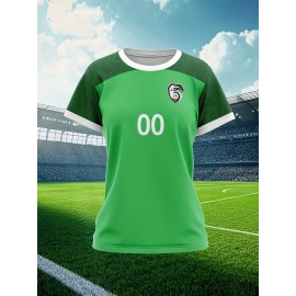 Customizable Women'S Soccer Jersey - Personalized Name & Number, Soft Fabric, Black with White Accents, Perfect for Sports & Team Events, Soccer Accessories