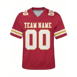 Customized plus-size football shirts, personalized short-sleeved shirts with any name and number, plus-size Women's football city team gifts