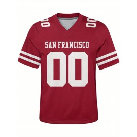 Customized plus-size football shirts, personalized short-sleeved shirts with any name and number, plus-size Women's football city team gifts