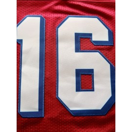 Men's Red # 16 Rugby Jacket Loose Embroidered Sports, Fashionable, Casual, Street Breathable Rugby Top