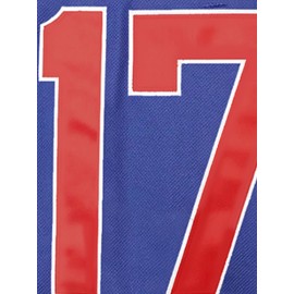 Men'S Blue # 17 Ice Hockey Sweatshirt, Loose Embroidered Long Sleeve, Sporty, Fashionable and Casual, Breathable on the Street