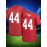 Men's Red #44 Embroidered Rugby Jersey - Loose Fit, Breathable Mesh Fabric, V-Neck Sports Top for Casual & Athletic Wear