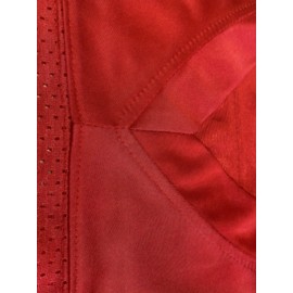 Men's Red #44 Embroidered Rugby Jersey - Loose Fit, Breathable Mesh Fabric, V-Neck Sports Top for Casual & Athletic Wear