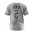 Men's Grey #2 Baseball Shirt with YORK Embroidered Logo - Button-Up V-Neck Loose Fit Breathable Jersey for Training, Competition & Casual Wear - All-Season Sportswear for Men & Teens, Baseball Jersey, Durable Sportswear