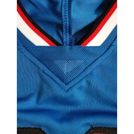 Men'S blue # 17 Rugby Jacket Loose Embroidered Sports, Fashionable, Casual, Street Breathable Rugby Top