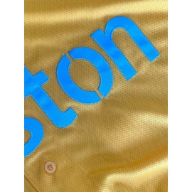 Men'S Yellow # 34 Baseball Jersey, Button Style Short Sleeved Breathable Shirt, Classic Retro High-End Letter Embroidery Design, Suitable for Training And Games