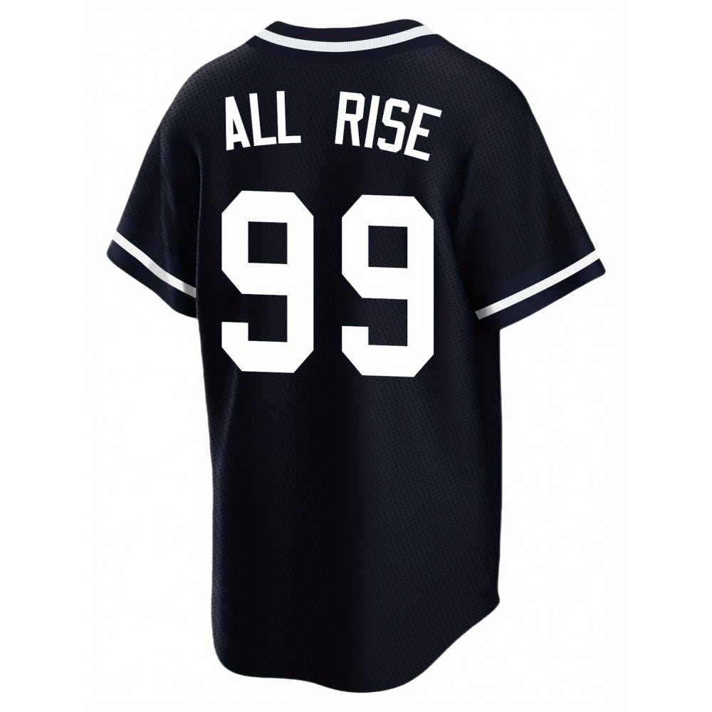 Men's Deep Blue #99 Baseball Jersey - Classic 