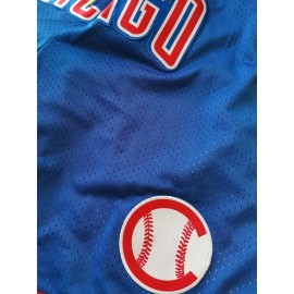 1pc SheLucki Men'S Basketball Shorts - Breathable Polyester Sports Shorts with Embroidered Alphabet Pattern, Slight Stretch Knit Fabric, Loose Fit for Training, Competition, Casual & Outdoor Activities - Four Seasons