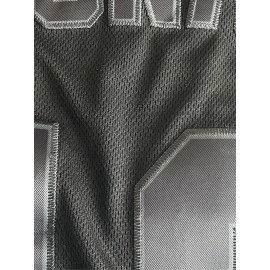 Men'S Black # 13 Baseball Shirt, Classic Letter Embroidery Design, Breathable Button Style Short Sleeved Shirt, Suitable for Training And Games