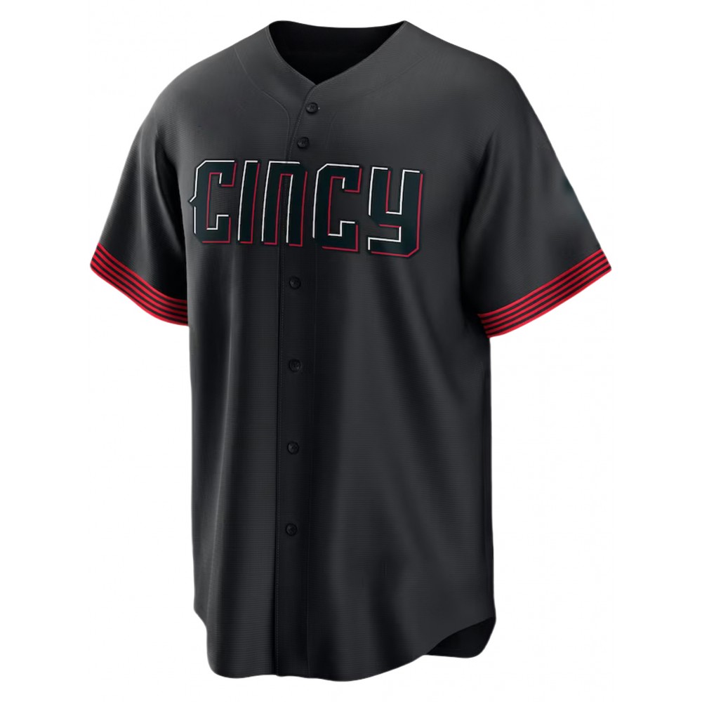 Men's Black #44 Baseball Jersey - Loose Fit V-Neck Short Sleeve with Embroidered Lettering, Breathable Sportswear for Casual Streetwear, Training, Running & Outdoor Activities - Machine Washable All-Season Comfort, Embroidered Detailing