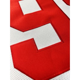 Men's White # 99 Ice Hockey Sweatshirt, Loose Embroidered Long Sleeves, Sporty, Fashionable And Casual, Breathable On The Street