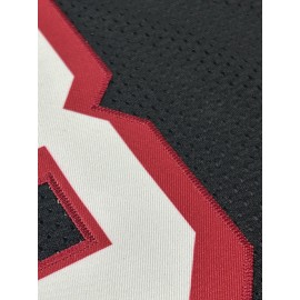 Men'S Black # 23 American Football Jacket with Loose Embroidered Sports, Fashionable, Casual, Street Breathable Rugby Top