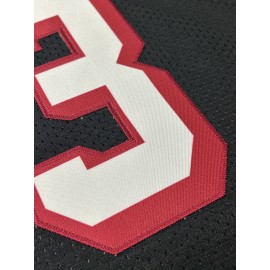 Men'S Black # 23 American Football Jacket with Loose Embroidered Sports, Fashionable, Casual, Street Breathable Rugby Top