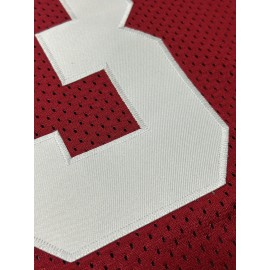 Men's Red #13 Embroidered Rugby Jersey - Loose Fit Breathable V-Neck Top for Sports, Casual & Streetwear | All-Season Machine Washable Athletic Shirt for Men & Teens, Outdoor Activity Apparel, Sporty Look, Comfortable Fit