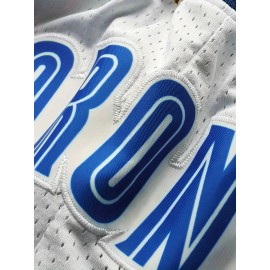 Men's White # 27 Basketball Shorts, Classic Letter Embroidery Design, Breathable Button Style Short Sleeved Shirt, Suitable for Training And Competition