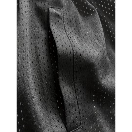 Men's Black # 62 Basketball Shorts, Classic Letter Embroidery Design, Breathable Button Style Short Sleeved Shirt, Suitable For Training And Competition