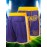 Men's Purple # 8-24 Basketball Shorts, Classic Letter Embroidery Design, Breathable Button Style Short Sleeve Shirt, Suitable For Training And Competition