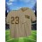 Men's Brown Striped #23 Baseball Shirt - Loose Fit Embroidered Sportswear with V-Neck & Button Closure, Breathable Fabric for Casual Streetwear, Outdoor Activities & All-Season Comfort (Adults & Teens), Sports Apparel, Sporty Design, Embroidered Detailing