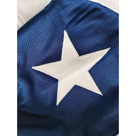 1pc SheLucki Men'S Ice Hockey Jersey - Embroidered Alphabet Pattern, V-Neck, Loose Fit, Knit Polyester, Slight Stretch, Breathable for Sports & Casual Wear, Four Seasons