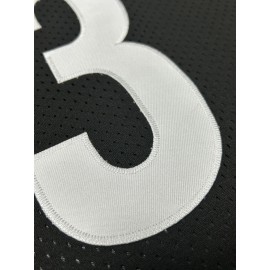 Men'S Black # 43 Rugby Shirt with Loose Embroidered Sports, Fashionable, Casual, Street Breathable Rugby Top