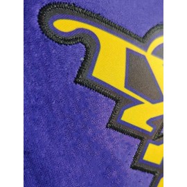 Men's Purple #77 Basketball Jersey - Embroidered DONČ & Los Angeles Letters, Breathable Loose Fit Sportswear for All Seasons, Casual Streetwear & Outdoor Activities, Machine Washable Round Neck Pullover, Basketball Shirt