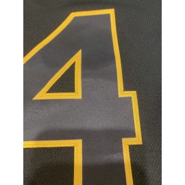 Men's Black Baseball Jersey with Bold Yellow '24' & 'Legend' Embroidery, #8 Button-Up V-Neck Shirt - Breathable Loose Fit for Training, Competition & Casual Wear - Machine Washable All-Season Sportswear, Durable Sportswear