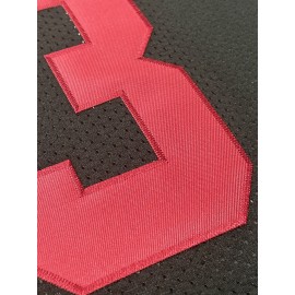 Men's Black #23 Embroidered Rugby Shirt - Breathable Loose Fit V-Neck Jersey Top for Sports, Casual & Streetwear | All-Season Machine Washable Athletic Apparel, Rugby Jersey, Breathable Fabric